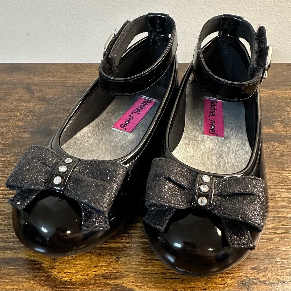 Rachel Shoes Lil Clara 2 Black Patent NWT Various Sizes